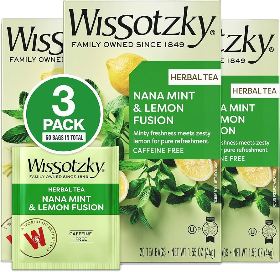 Amazon.com : Wissotzky Nana Mint & Lemon Fusion Herbal Tea (3 Pack Amazon.com : Wissotzky Nana Mint & Lemon Fusion Herbal Tea (3 Pack
