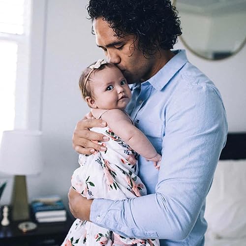 Miniatura 6 de Little Unicorn Manta de muselina de algodón con rosas de acuarela  Individual  100% algodón  Súper suave  Recién nacidos y bebés  Grande 47 x 47