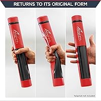 Vista 7 de Quiver Time Tubo Orion para tapete de juego rojo XL – TCG Playmat Tube Case Bag con cremallera impermeable, bolsillo oculto para dados, correa