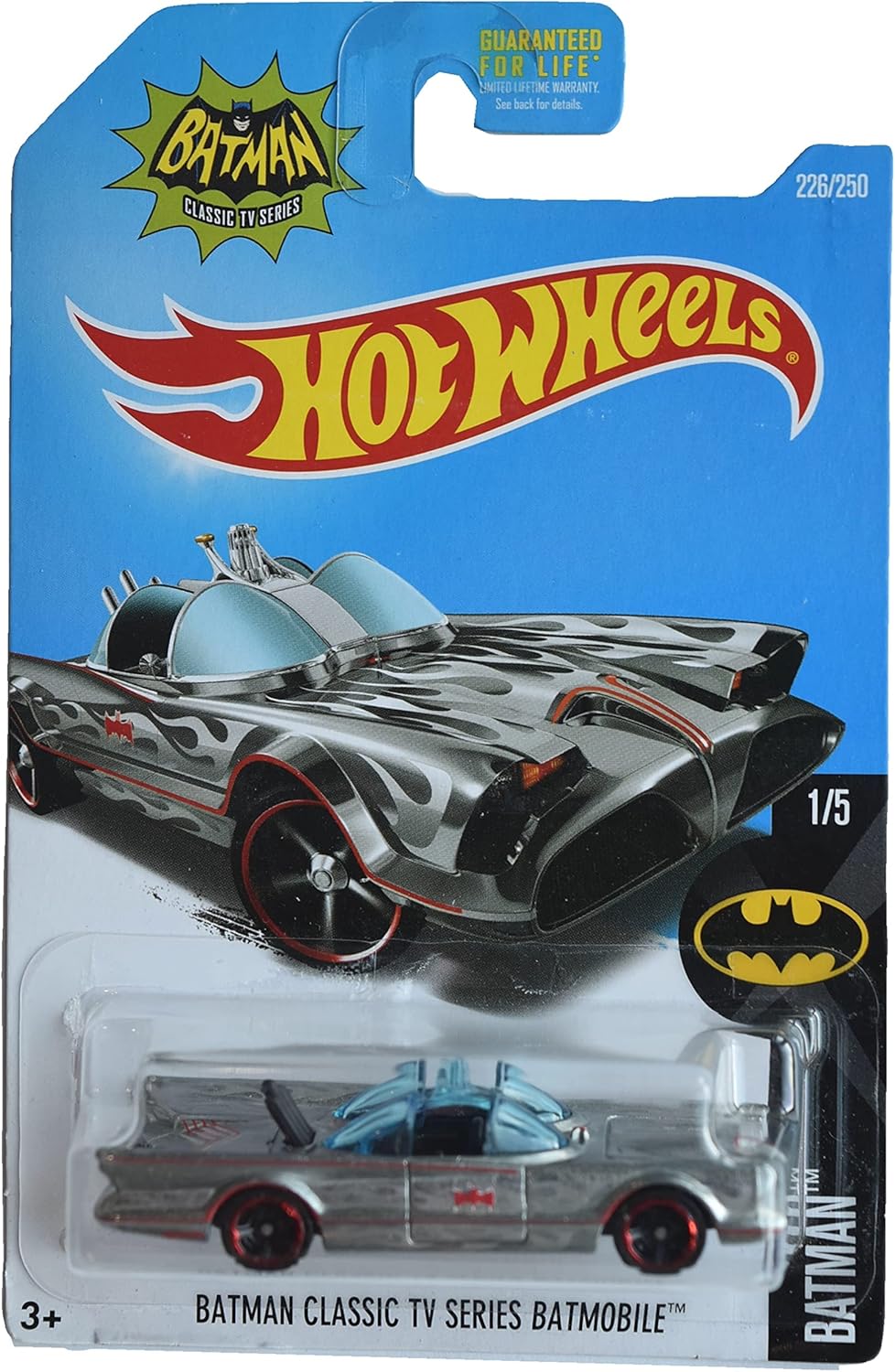 Hot Wheels Zamac Batman Classic TV Series Batmobile, Batman 1/5