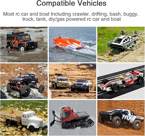 Miniatura 6 de Radiolink R7FG - Receptor de giroscopio de 7 canales, 2.4 GHz, telemetría integrada, control de largo alcance para RC coche, barco, transmisor de