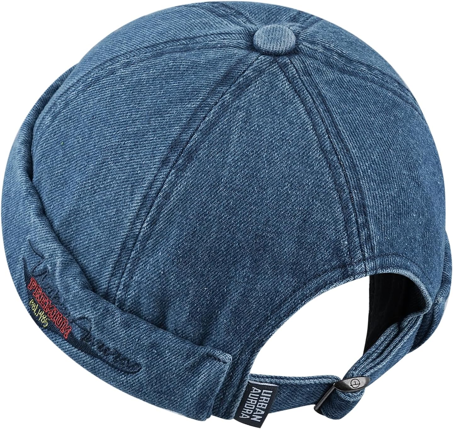 Croogo Denim Docker Hat Fashion Brimless Beanie Hat Retro Worker Skull Cap Rolled Cuff Sailor Cap Hip Hop Dancing Watch Cap - Image 2
