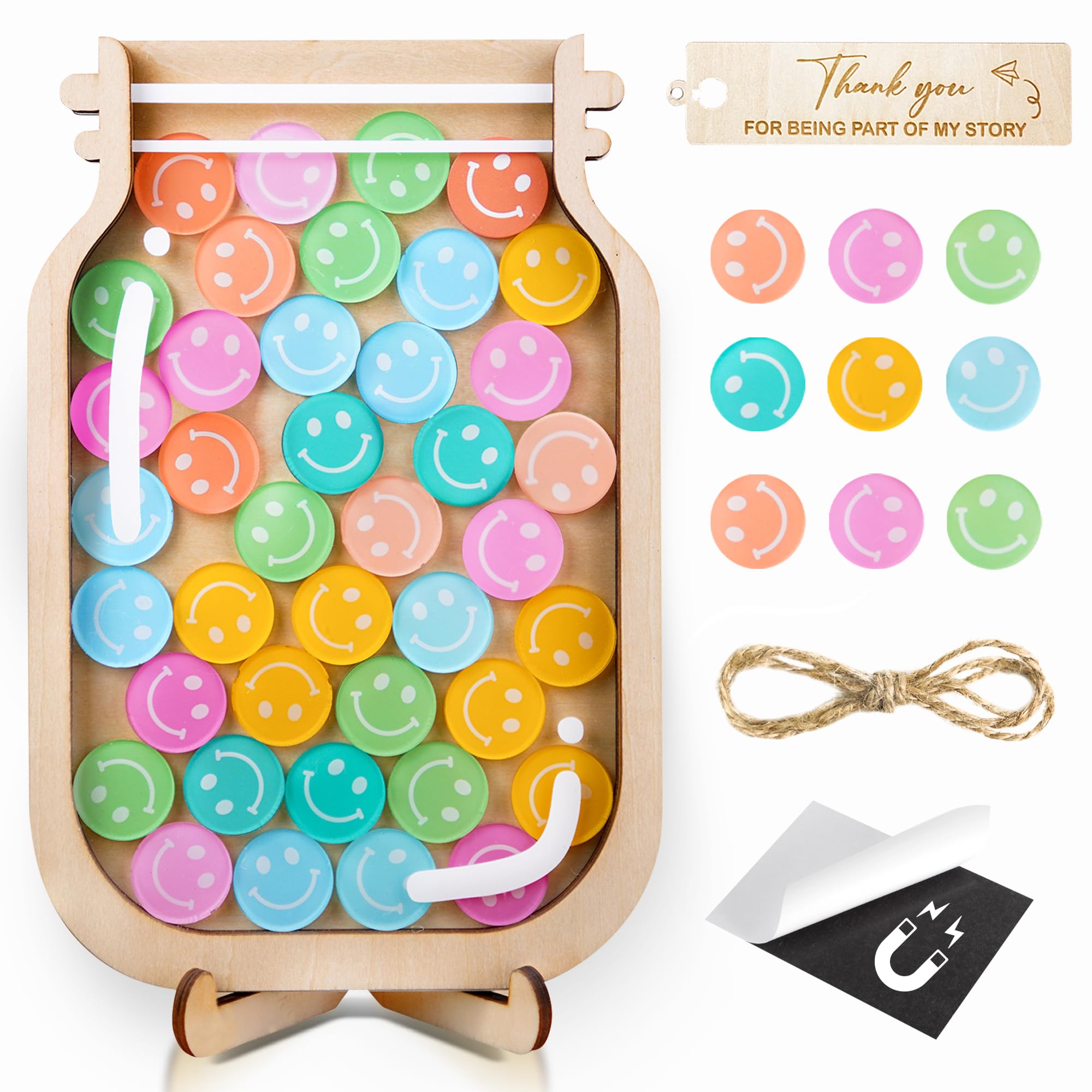 Personalized Smiley Face Magnetic Reward Jar Kids Potty Training Behavior Chart for Toddlers Classroom Management Teacher Tools Back to School Gifts for Boys Girls