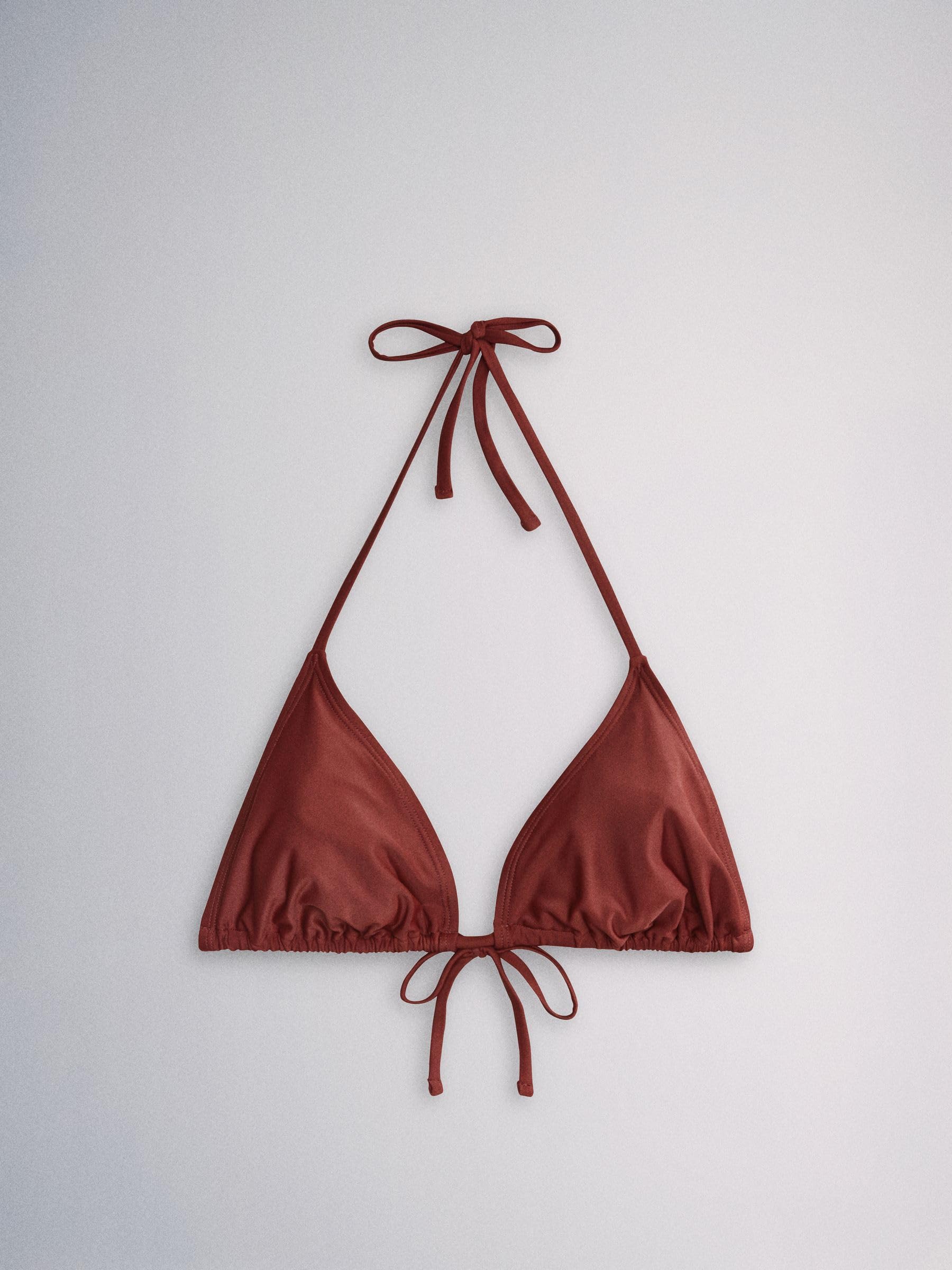 THE SET Mujeres Pack de 3 Tops de Bikini Triangulares de diseño Anudado