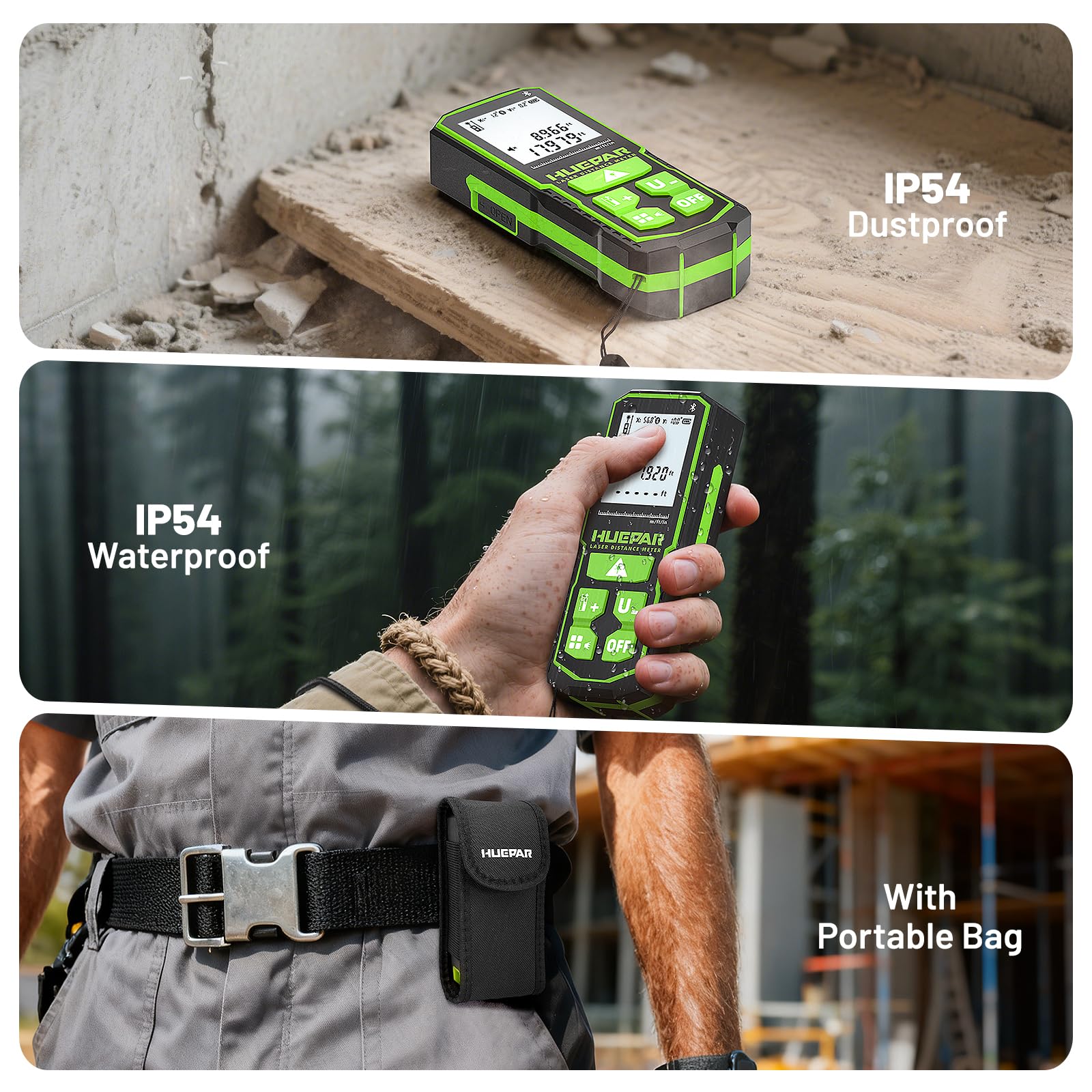 Huepar Bluetooth Green Laser Measuring Tool 200FT, S60-G-BT — Amazon image 6
