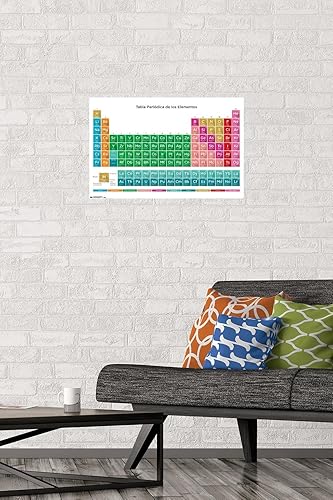 Miniatura 5 de Trends International Póster periódico de la tabla de elementos de la pared española, 22.375 x 34 pulgadas, versión sin marco