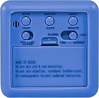 Vista 5 de Equity 70913 Reloj despertador digital de silicona azul con retroiluminación bajo demanda