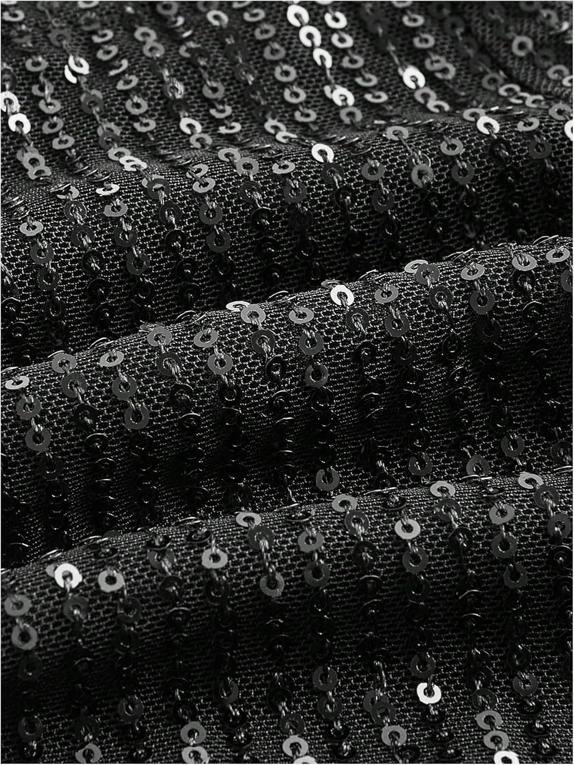 Floerns Women's Plus Size Sequin Tight Shorts High Waist Straight Leg Party Mini Shorts - Image 6