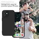 YATWIN Silicone Back Case for iPhone 12 Mini, Soft-Touch Phone Back Cover for Apple iPhone 12 Mini - Black gallery image