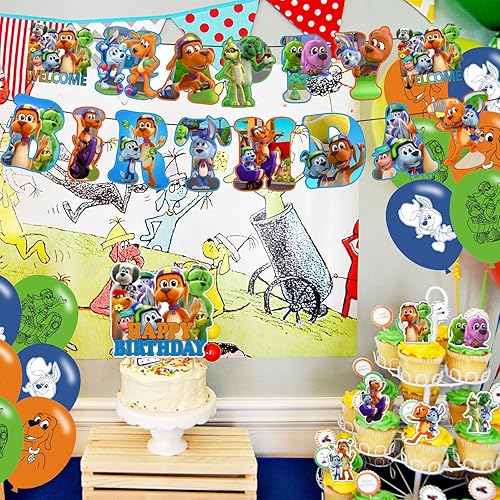 Miniatura 4 de Suministros de fiesta de cumpleaños temática de Go Dog Go, decoraciones de globos para fiesta de perro de dibujos animados, globos de feliz