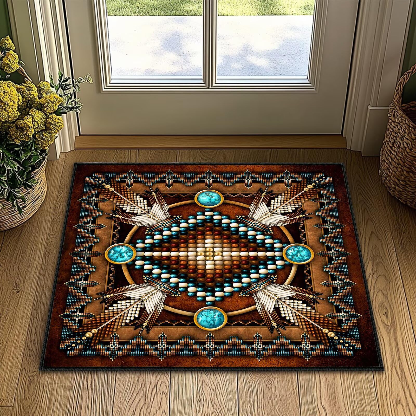 Tapis de porte d'entrée lavable et ultra fin antidérapant
