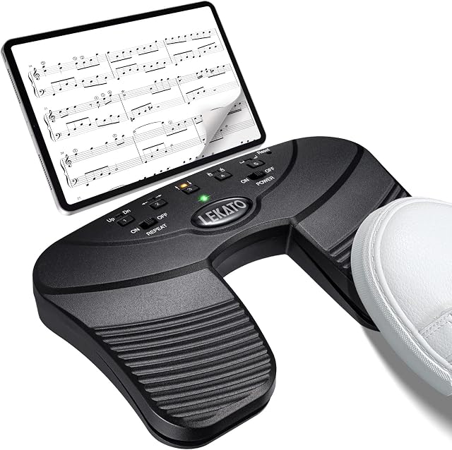 LEKATO Bluetooth Page Turning Pedał Cichy Partycje Page Turner Pedał do tabletu i telefonu