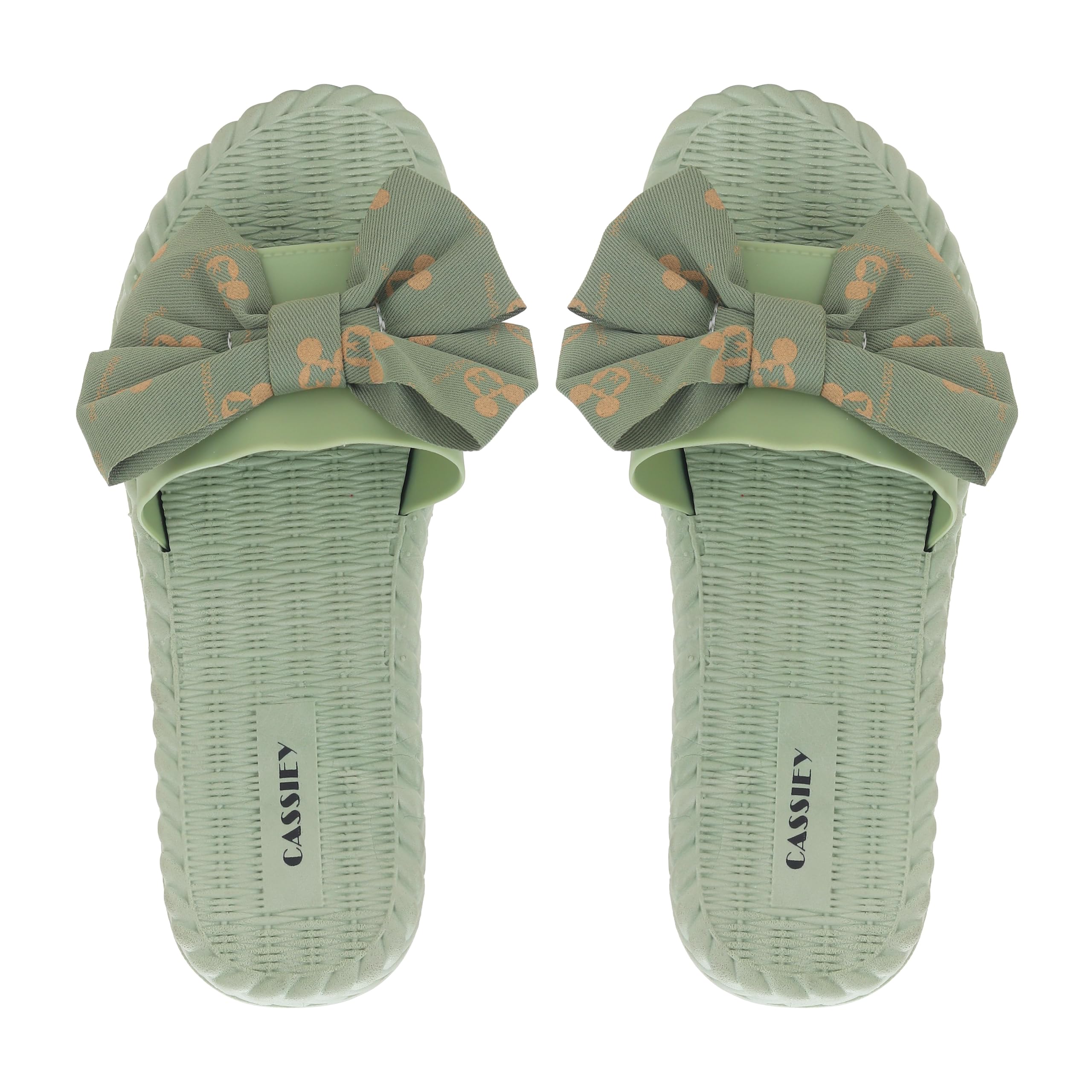 CASSIEY Fashionable and Comfortable Stylish Slip-on Slipper Open Toe Flats for Womens and Girls- Green (B0CQT8KXCF) Amazon Price History, Amazon Price Tracker
