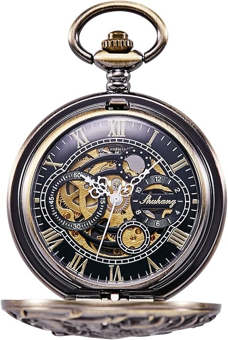 Treeweto Montre De Poche Unisexe Avec Chaîne (Montre à