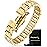 MagnetRX Magnetic Bracelets for Men - EllipseMAX 5X Strength 5,000 Gauss Magnets - Designed in USA & Patent Pending - Premium Titanium Mens Magnetic Bracelet & Adjustable Length (Gold)
