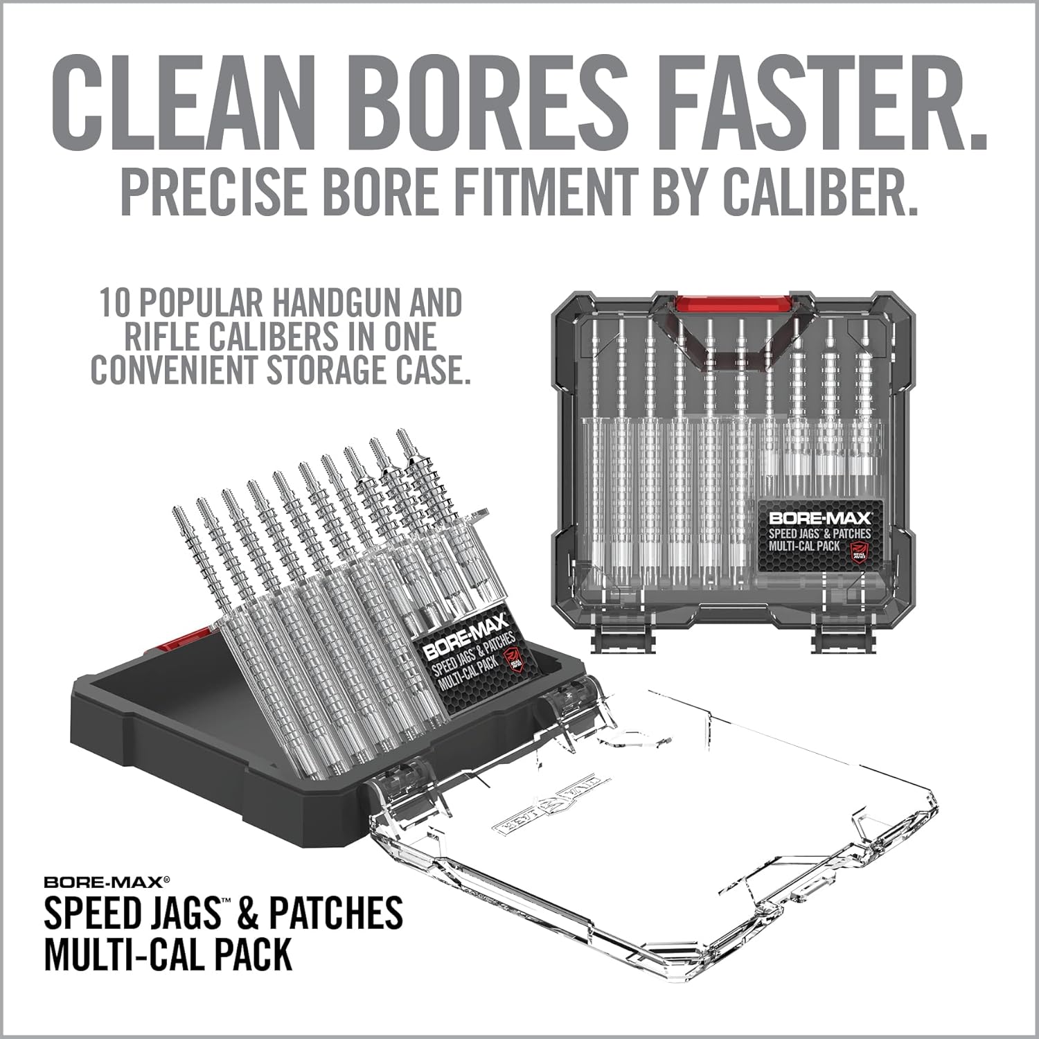 Real Avid Bore Max Speed Jags and Patches Multi Cal Pack – 10 Jags and 500 Patches for Faster Bore Cleaning with Deeper Surface Contact and Long Lasting Nickel Plated Fit for Handgun & Rifle Calibers