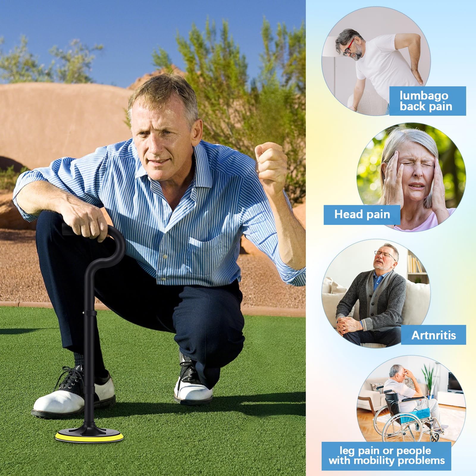 Mobility Aids Tool Adjustable Standing Aids & Supports Assist Devices to Help Get up from Floor for Seniors, Stand Assist Aid for Elderly, Rising Indoors, Garden, Housework — Amazon image 4