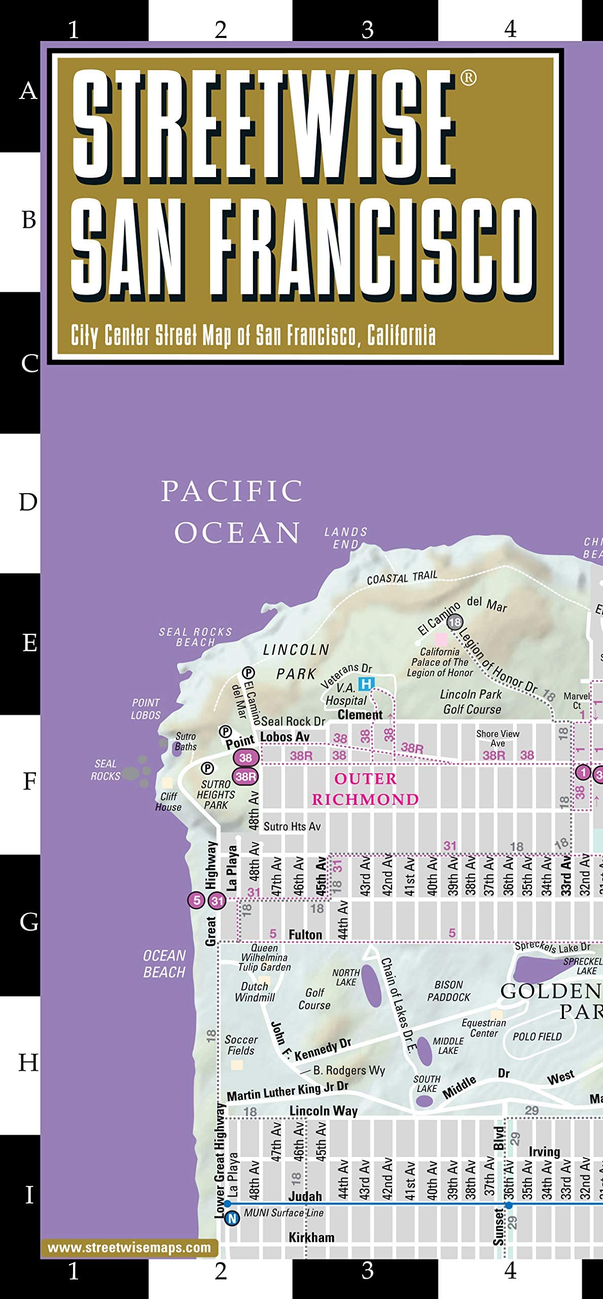 Streetwise San Francisco Map - Laminated City Center Street Map of San Francisco, California