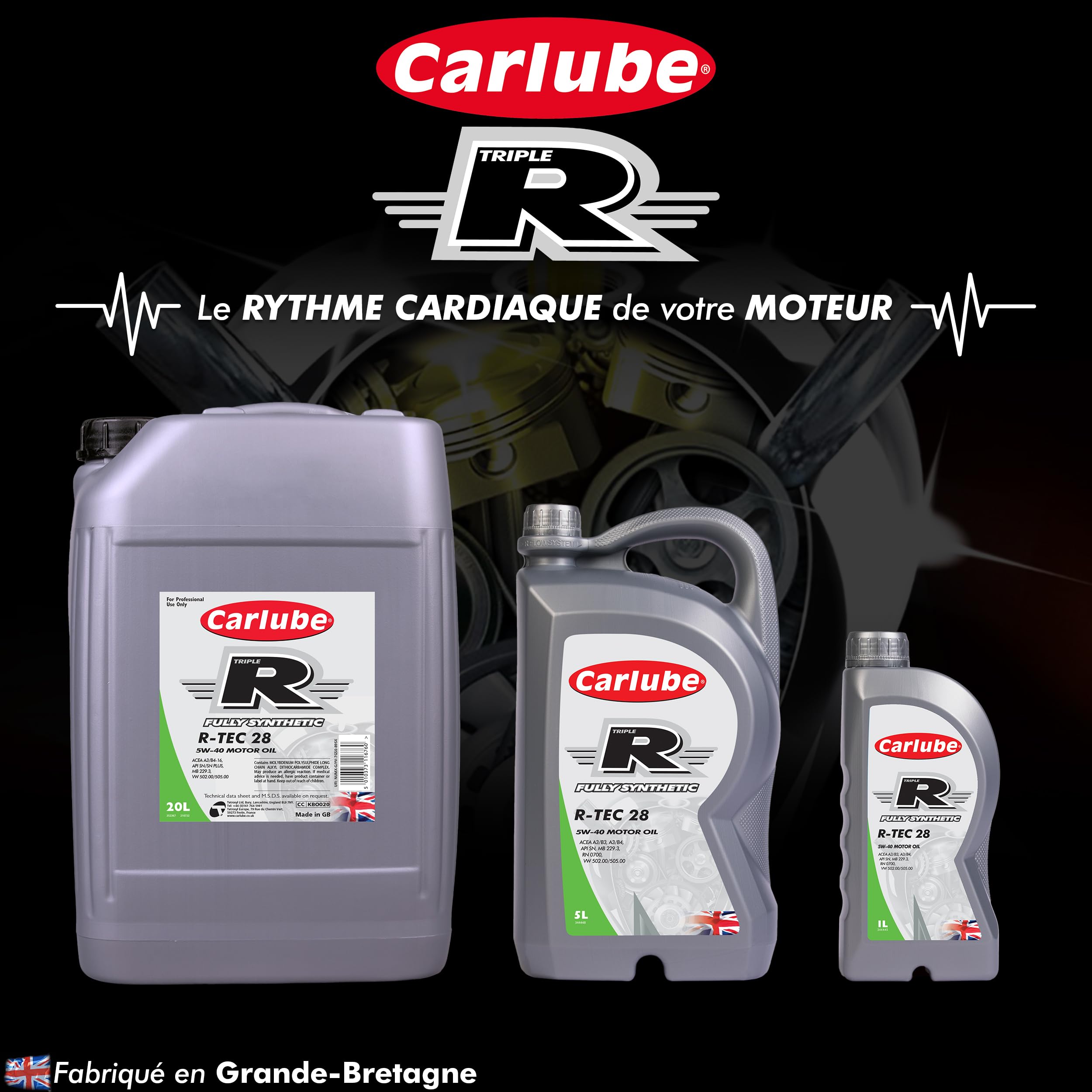 Triple R 0W-30 C2 B huile 100% synthétique R-TEC 11 5L pour BMW
