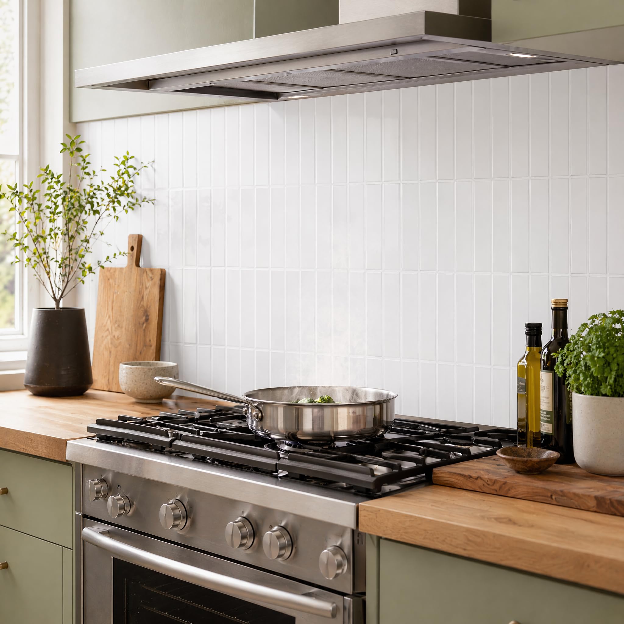 10 fogli di piastrelle autoadesive da parete, colore bianco, 3D, piastrelle da cucina, facili da pulire, per cucina, bagno, soggiorno, 28,96 x 22,86 cm