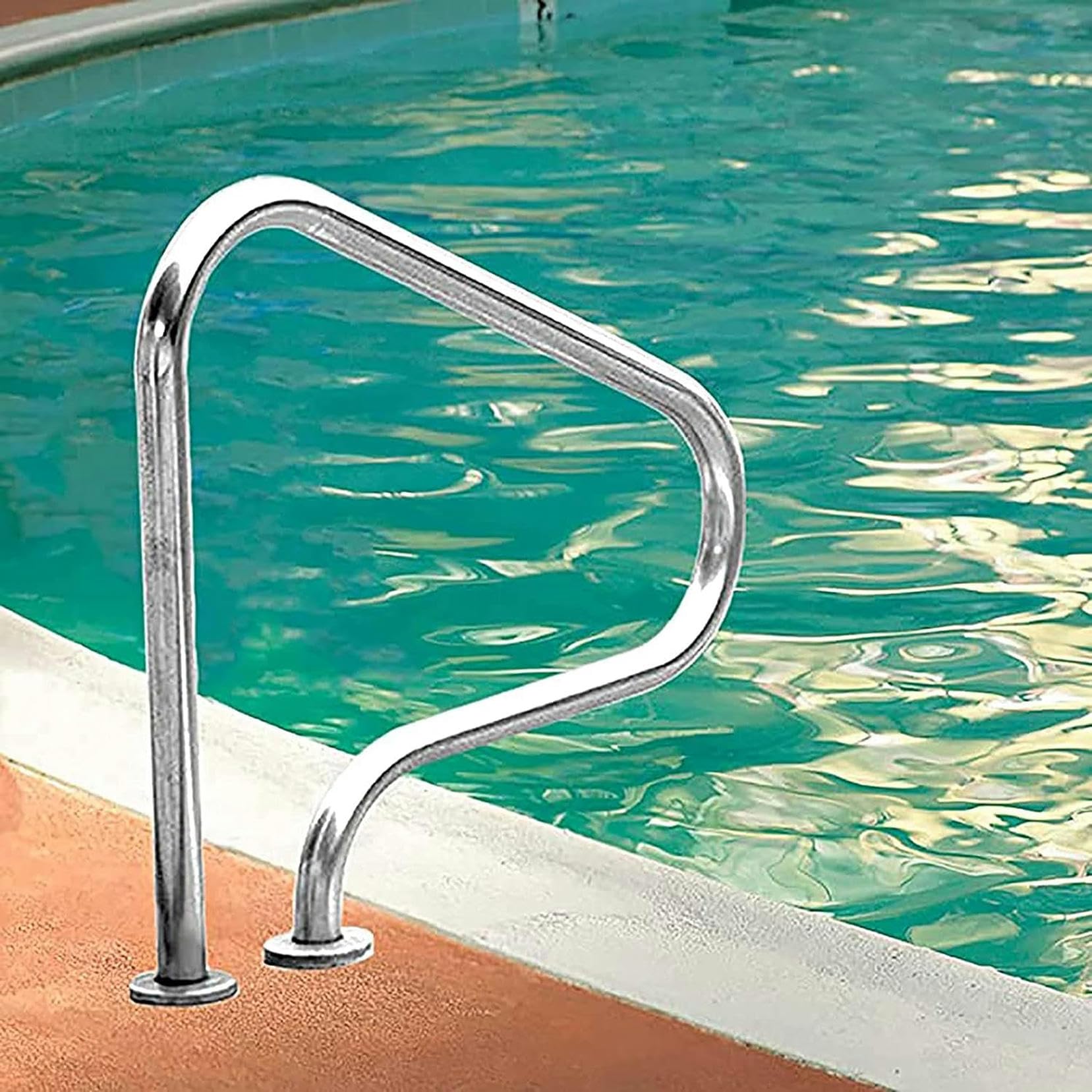 Garde-corps de piscine main courante en acier inoxydable pour accès spa et bassin