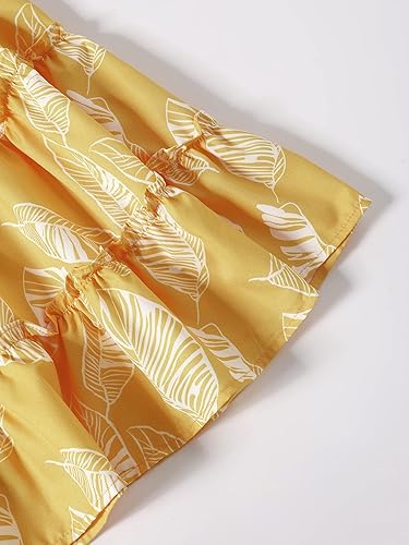 Miniatura 4 de LYANER Conjunto de 2 piezas para mujer, conjunto de blusa corta con encaje halter y minifalda floral