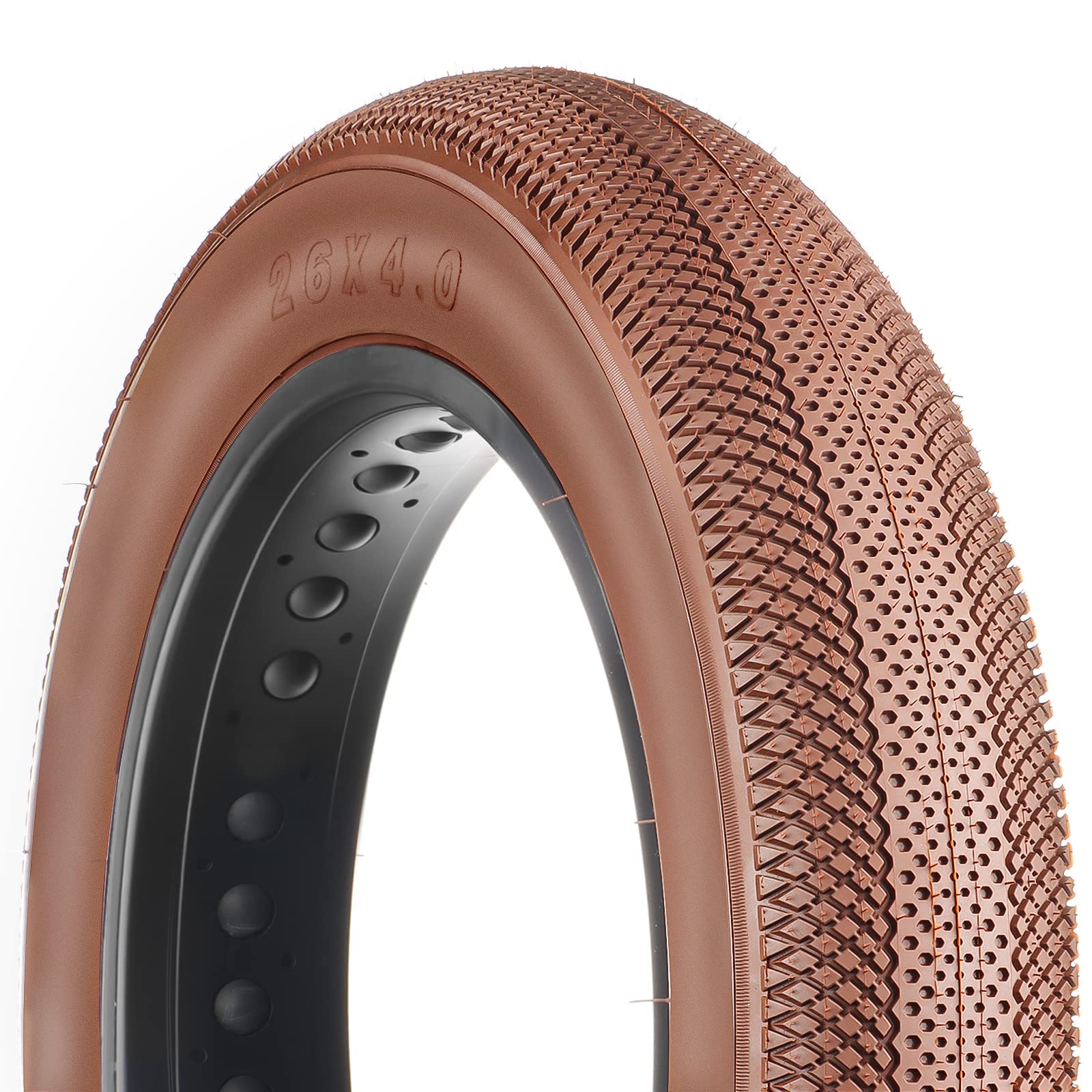 Hycline EBike Fat Replacement Tire: 20x4.0/26x4.0 Inch Folding Puncture Resistant Fat Tires for Electric Bike Urban Street Mountain or 3-Wheel Bikes