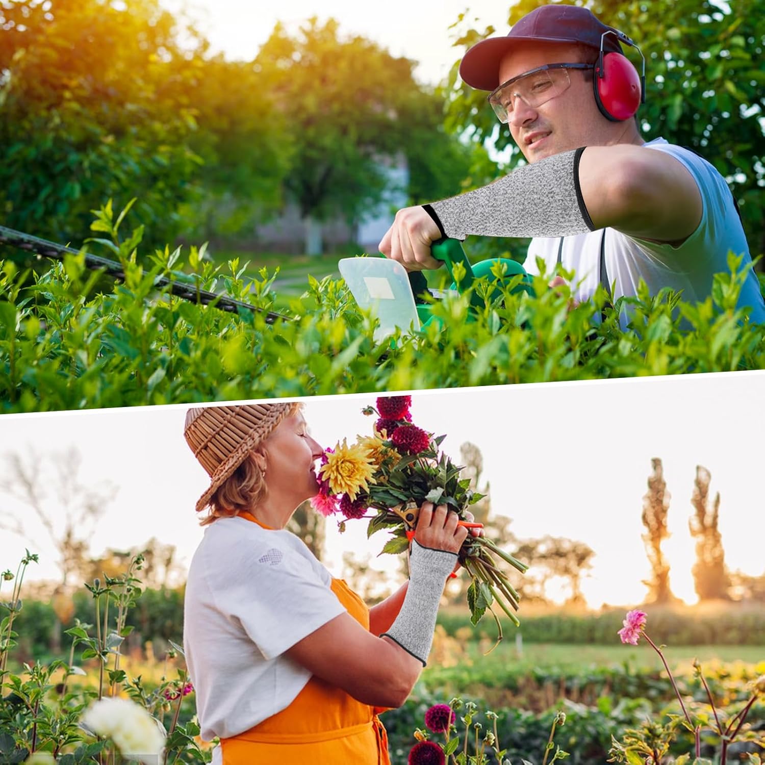 2Pcs Cut Resistant Sleeves Soft Arm Protectors Sleeve for Thin Skin and Bruising Safety Arm Sleeves Arm Guards for Biting Gardening Kitchen Farm Work - Image 7