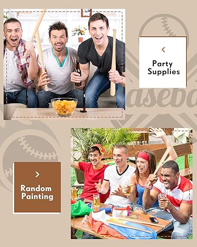 Miniatura 6 de Marsui Mini bate de béisbol de 18 pulgadas de madera sin acabar, pequeños bates de béisbol de madera sin pintar, bates de béisbol de madera sin