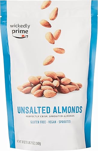 Amazon Com Wickedly Prime Sprouted Almonds Unsalted 18 Ounce Grocery Gourmet Food