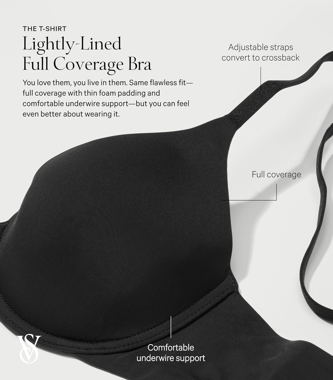 Victoria's Secret Women's Full Coverage Lightly Lined T-Shirt Bra, Bras for Women (32B-38DDD) - Image 4
