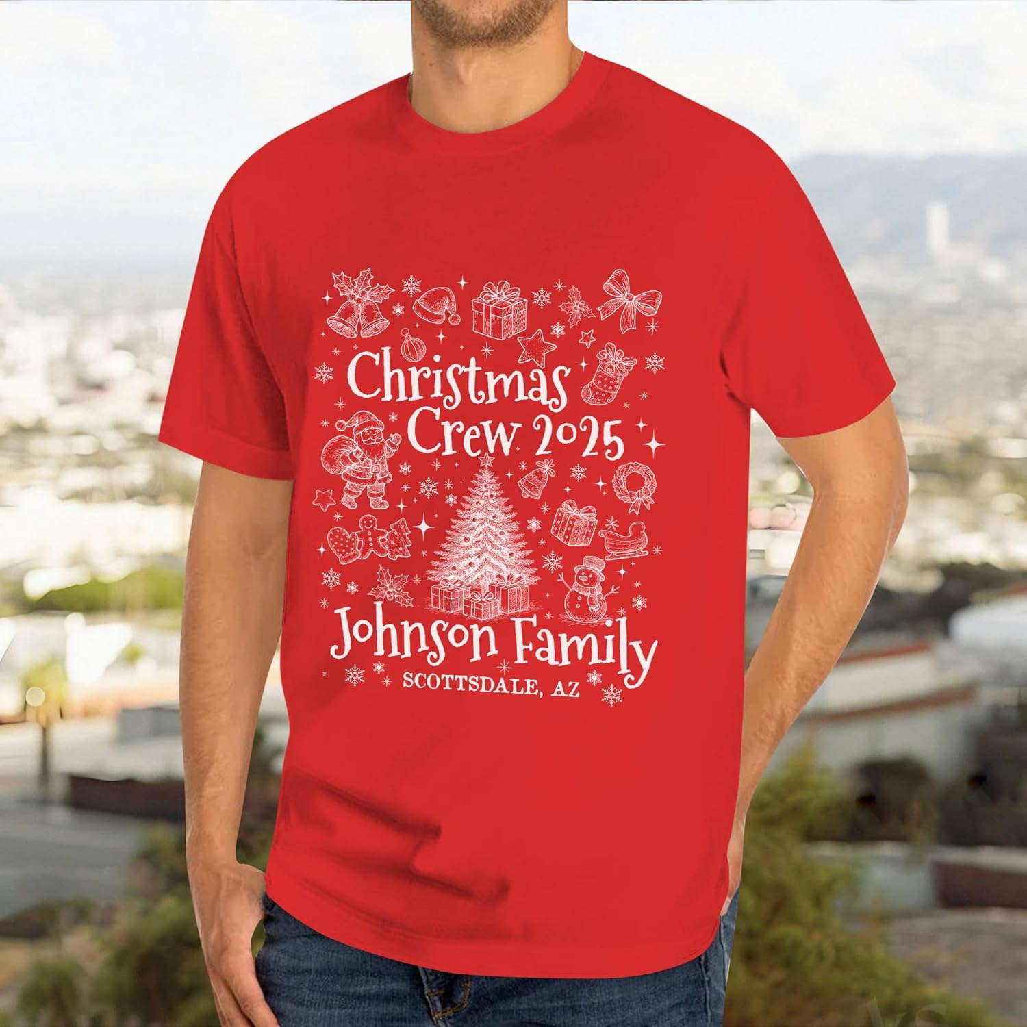 Matching Family Christmas Shirts 2025 - Custom Christmas Crew Shirt Women - Customized Group Xmas Tshirt Men - Image 4