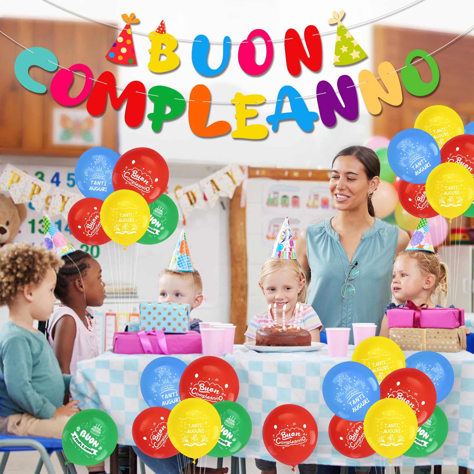 Ghirlanda Hawaiana G2PLUS Ghirlanda Bandierine Di Carta 25 Striscione Decorazioni Rosa - Foto 6