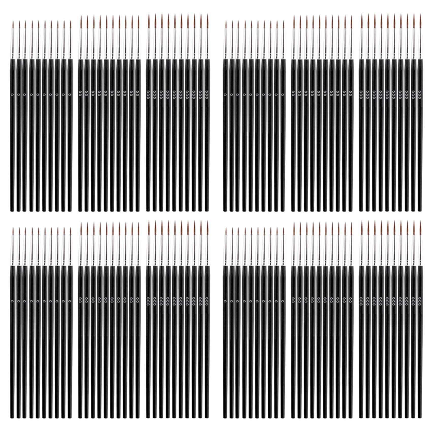 Jnchdghwa 120pcs Detail Paint Brushes, Fine Tip Paint Brush with 3 Sizes 0 00 000 Mini Tiny Miniature Fine Paint Liner Brush