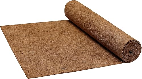 Revestimientos de coco para macetas, fibra de coco natural de 15 x 40 pulgadas, revestimientos de coco multifuncionales para macetas, almohadilla de
