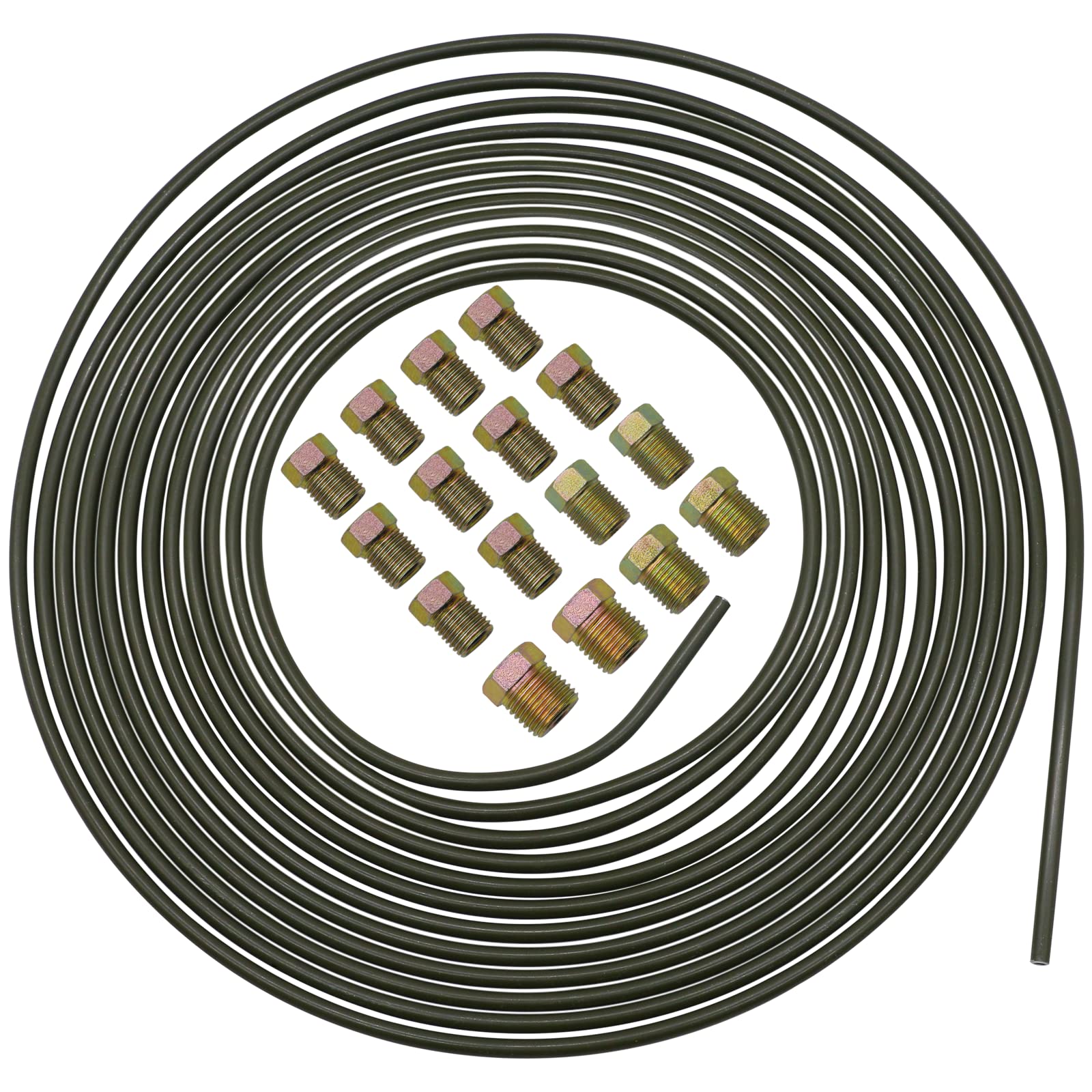 Buy 3/16" x 25 ft of PVF Coated Steel Brake Line, Fuel Line