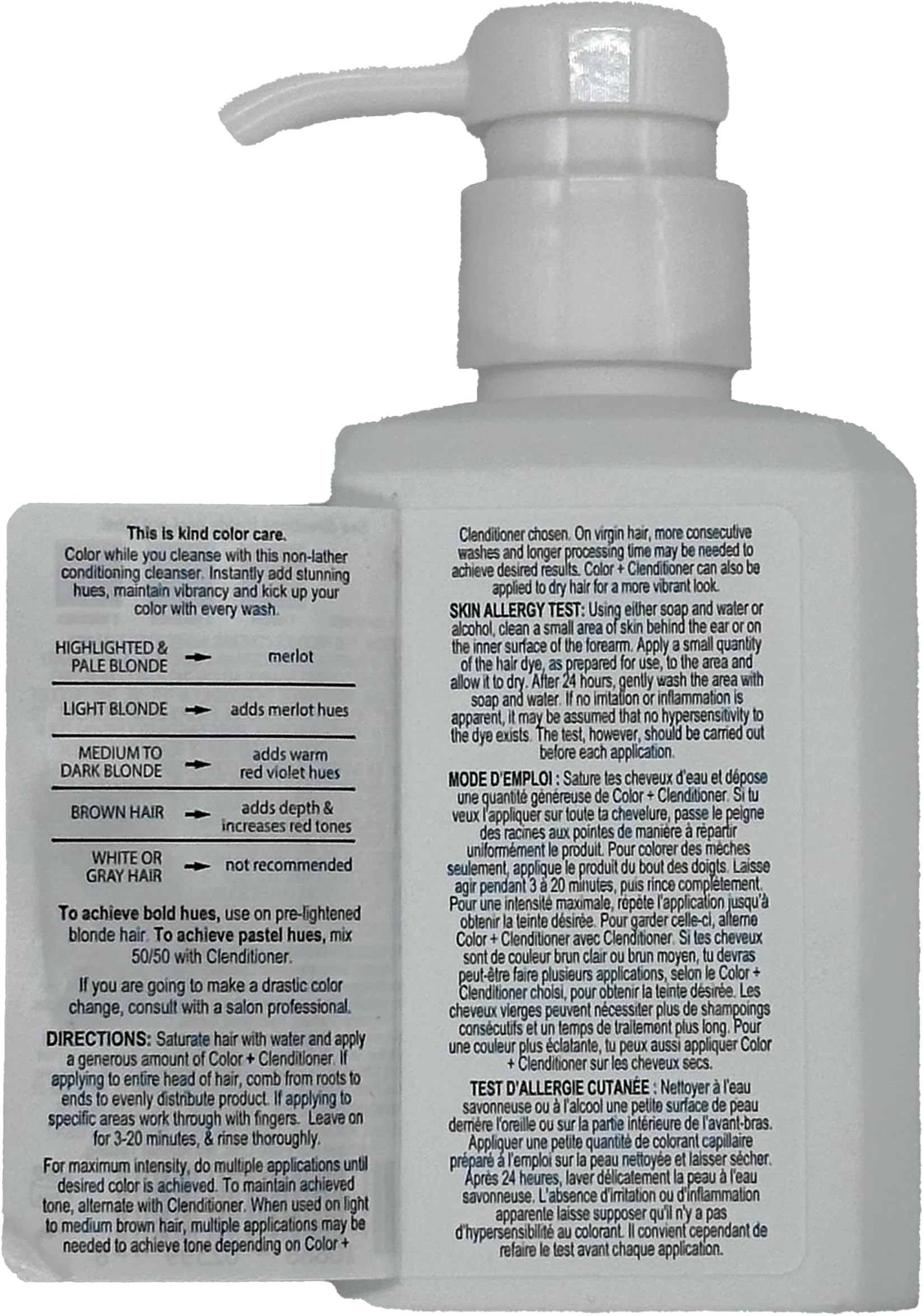 Keracolor Color + Clenditioner 3-in-1 Color-Depositing Conditioner for Brunettes, Gently Cleanses & Conditions, Semi-Permanent Hair Color, 12 Fl Oz