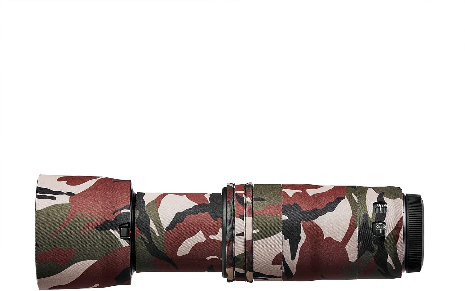 easyCover Lens Protection Camouflage Cover GREEN CAMOUFLAGE Neoprene Lens Protector Cover compatible for Canon RF 100-400mm F5.6-8 IS USM