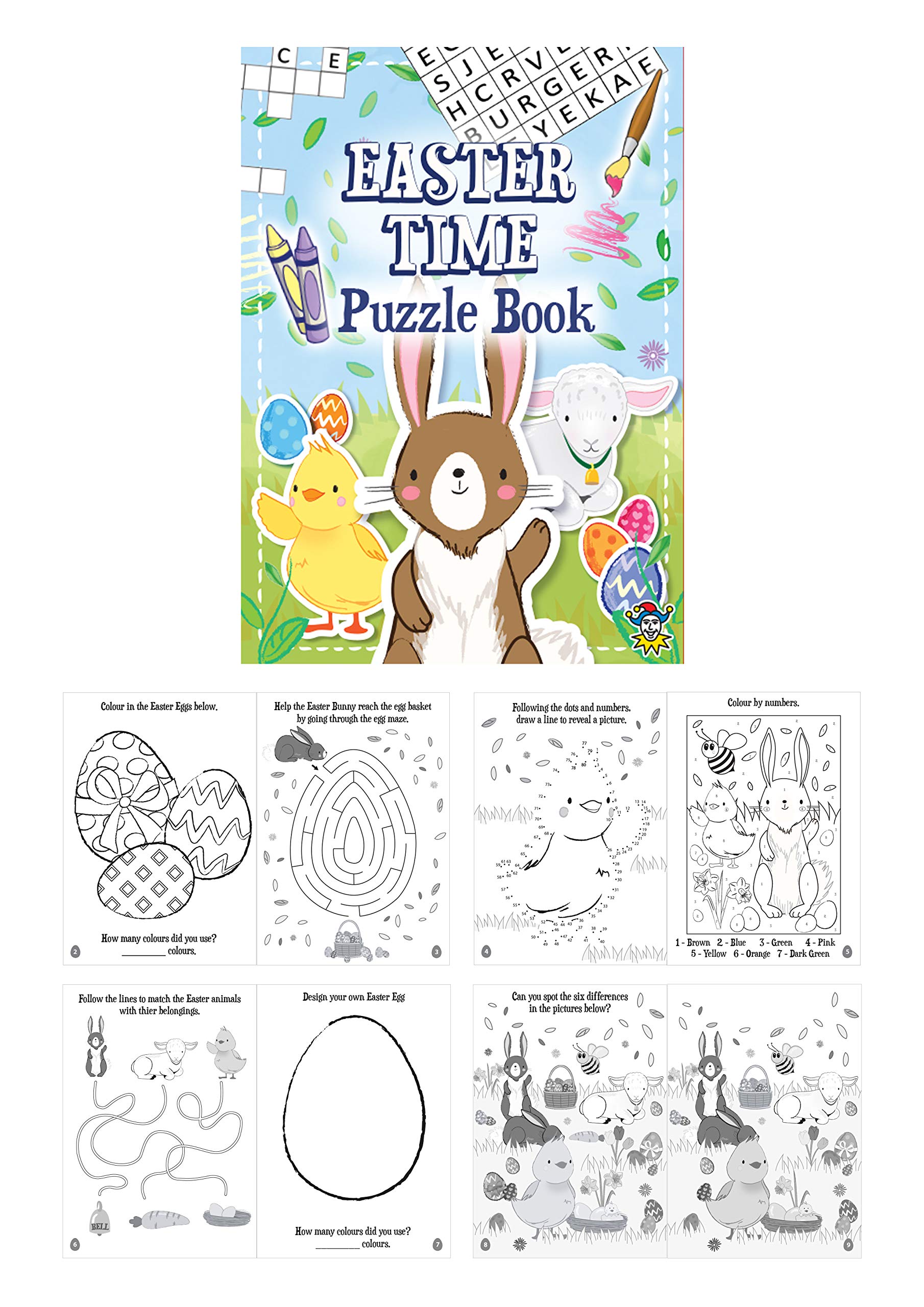 10 Mini Easter Puzzle Activity Books A6 - Girl or Boys Party Bag Fillers