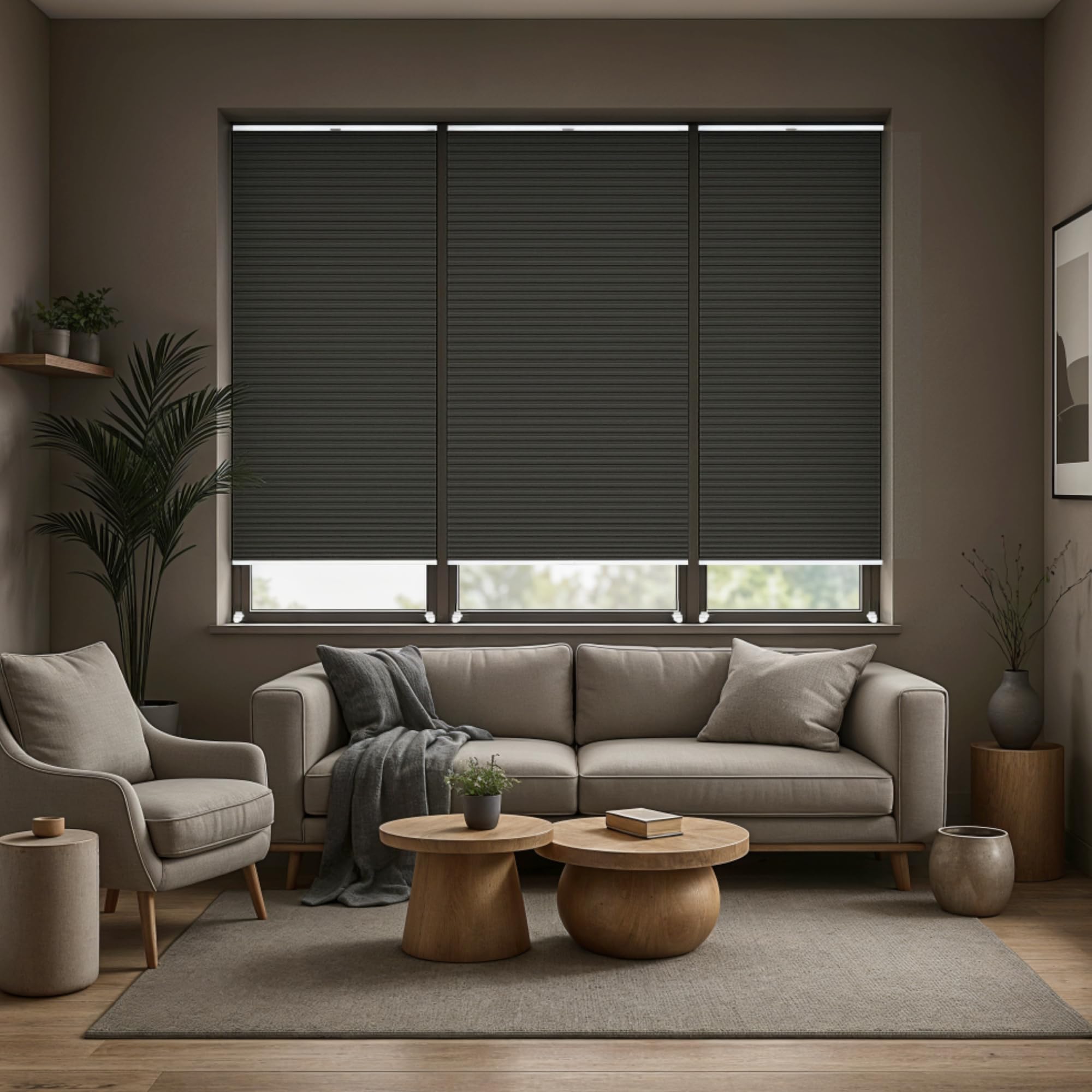 Concept Blinds - Tende Plissettate Oscuranti Personalizzabili – Installazione Senza Forare – Tessuto Oscurante – Per Finestre da 30-130 cm x 40-230 cm