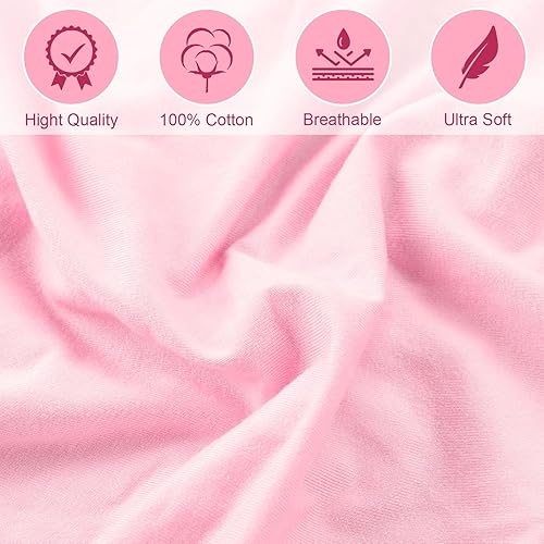 Miniatura 5 de Hooyax Fundas para tumbonas de bebé para recién nacidos, suave algodón orgánico extraíble para tumbonas de bebé y tumbonas nido de bebé, color rosa