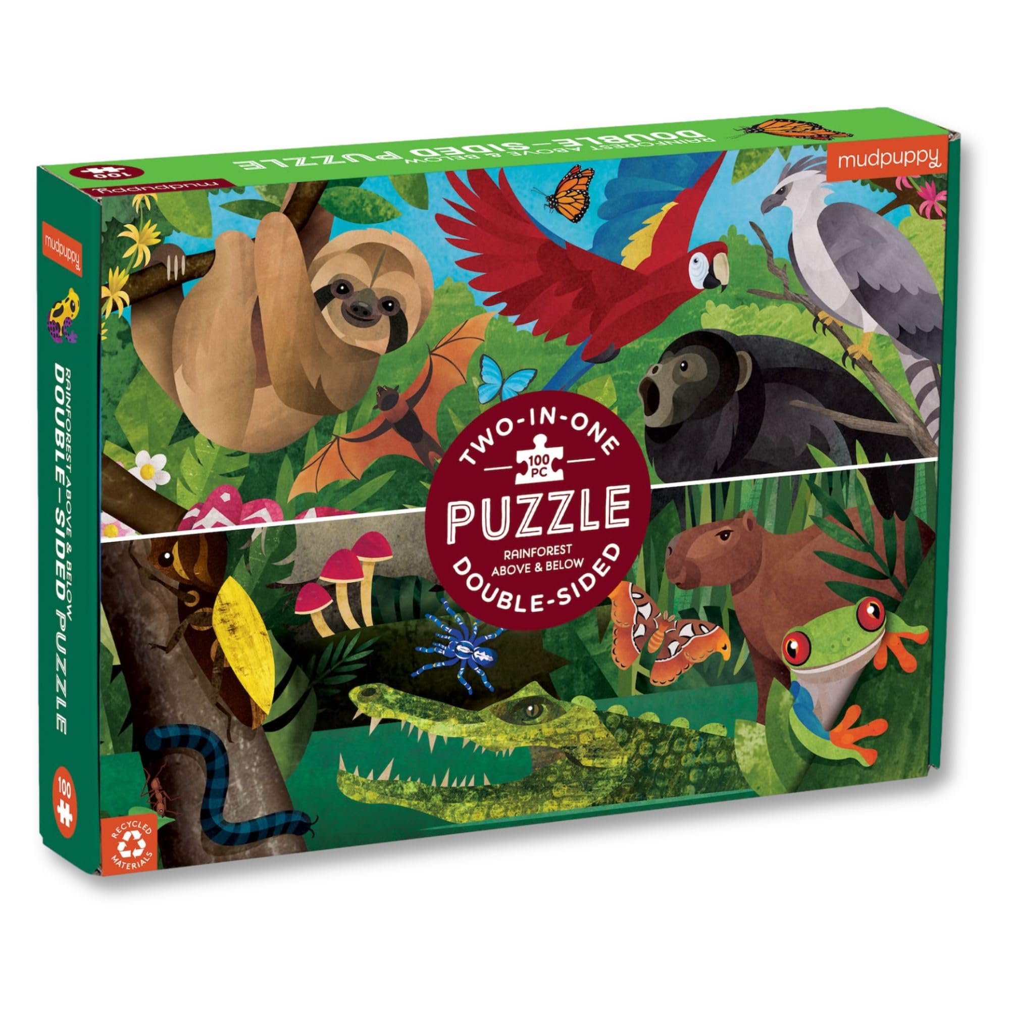 Rainforest Above & Below Double Sided 100 Piece Jigsaw Puzzle