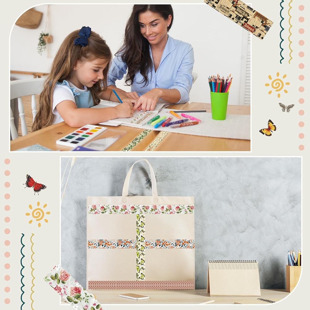 TaoBary 33 Rolls Holiday Plaid Washi Tape, 15 mm Seasonal Washi Tape Set Bohemian Colorful Vintage Cute for Card Wrapping Craft(Vintage Style) view 7