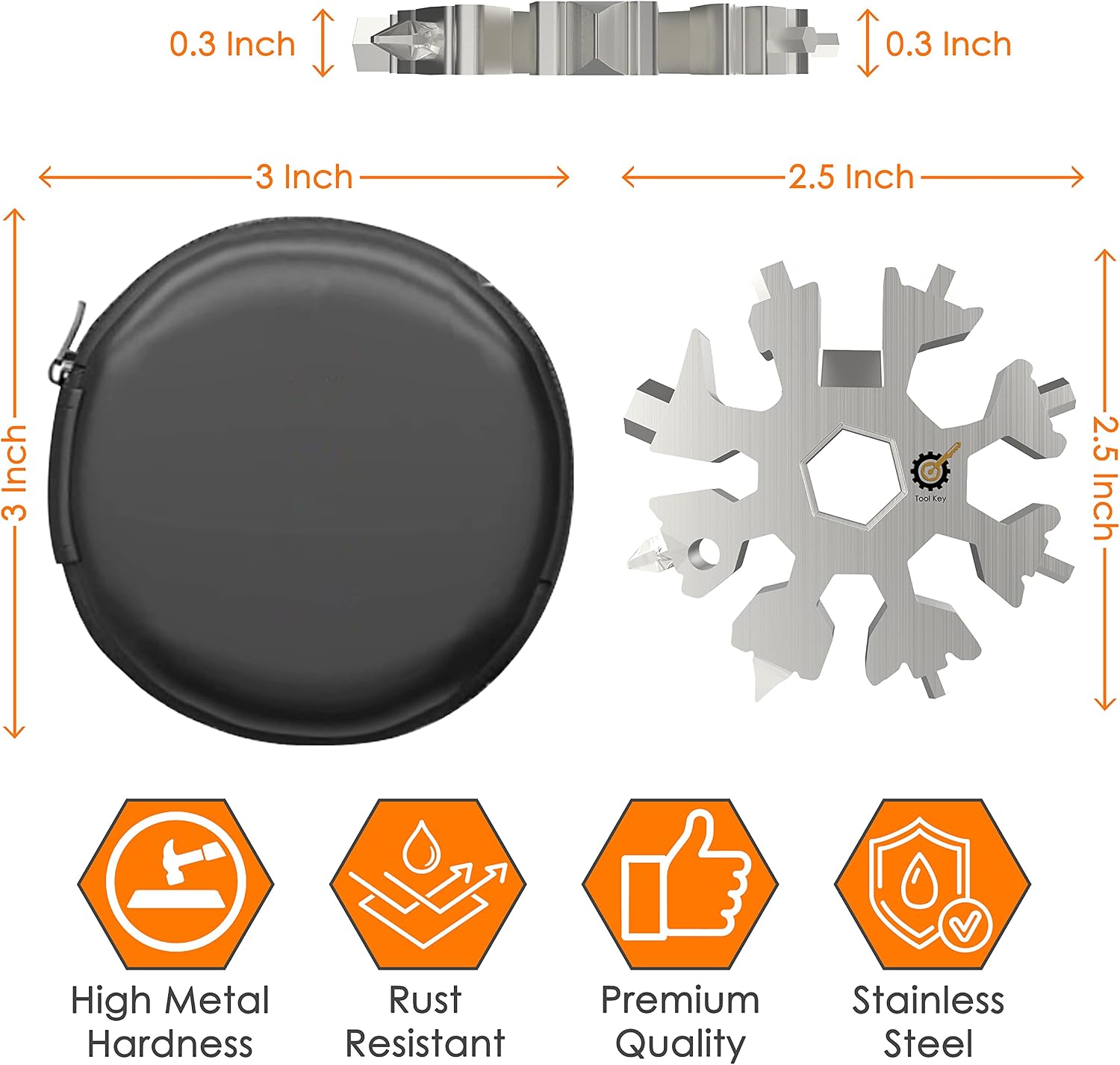 Snowflake Multi Tool 18 in 1, Silver - Image 4