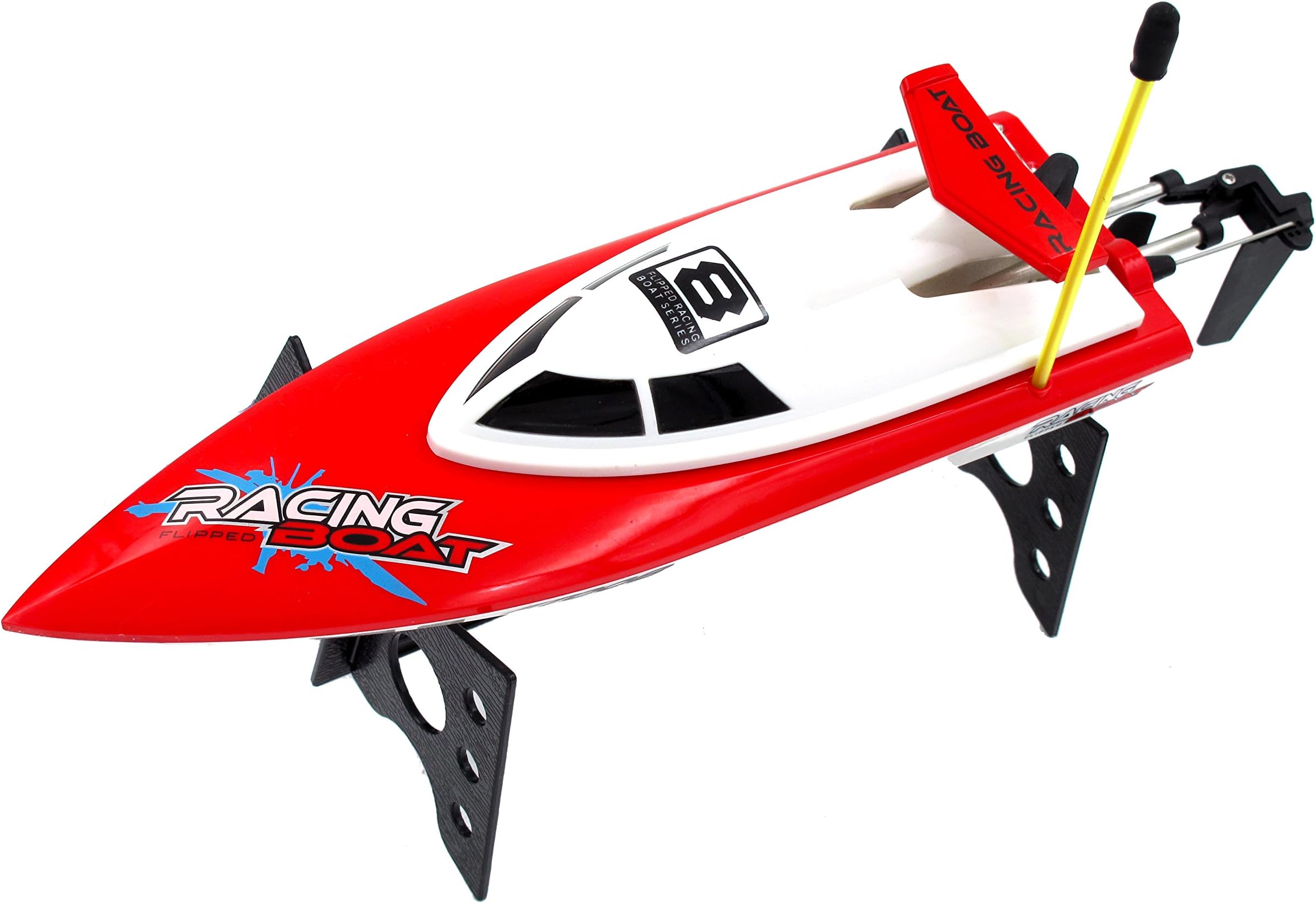 Auto-Flip RC Boat High Speed Racing Remote Control Boat On Water Pool Lake River, Red