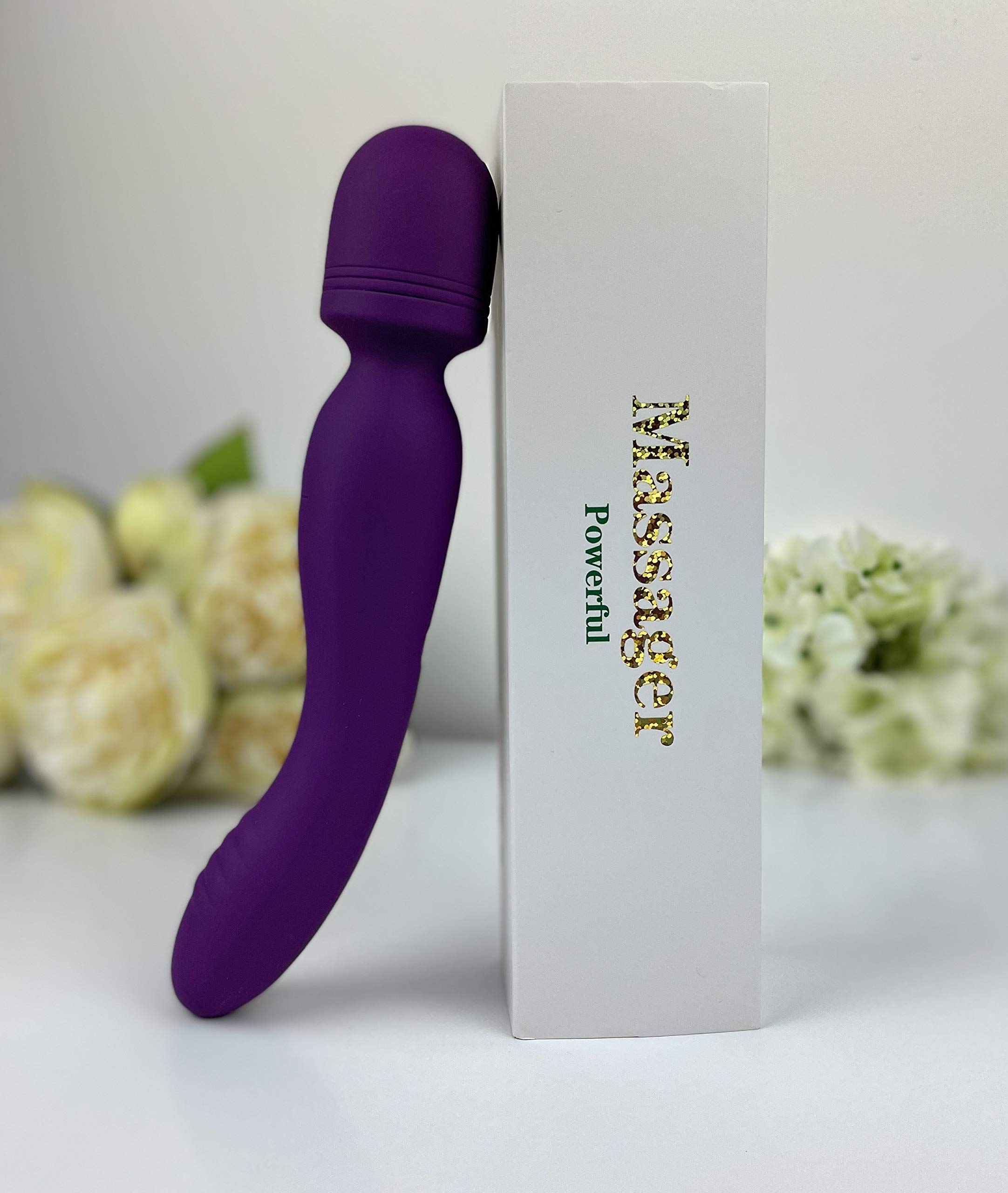 Electric Massager Wireless Handheld Personal Body Therapeutic Massager with Powerful Vibrating Speeds, 10 Modes and Double Side Vibration Cordless Magic Massage Waterproof Portable Rechargeable