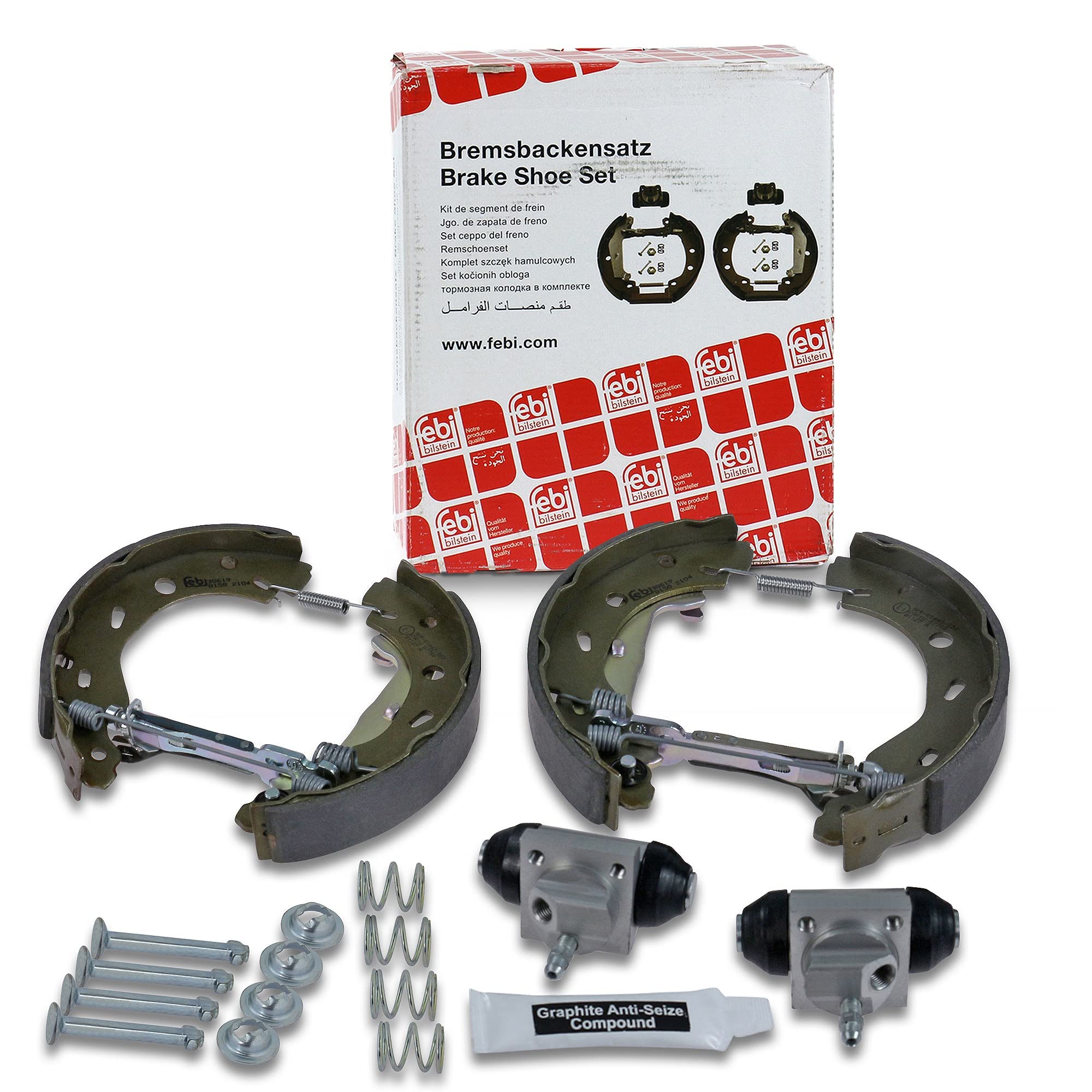 febi bilstein 38619 Bremsbackensatz mit Anbaumaterial, 1 Stück