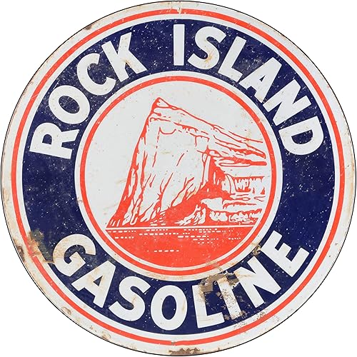 Miniatura 410 de Brotherhood Letrero de gas vintage de reproducción de letreros de metal vintage, letrero redondo de metal para garaje y hogar, 8 pulgadas de Nourse