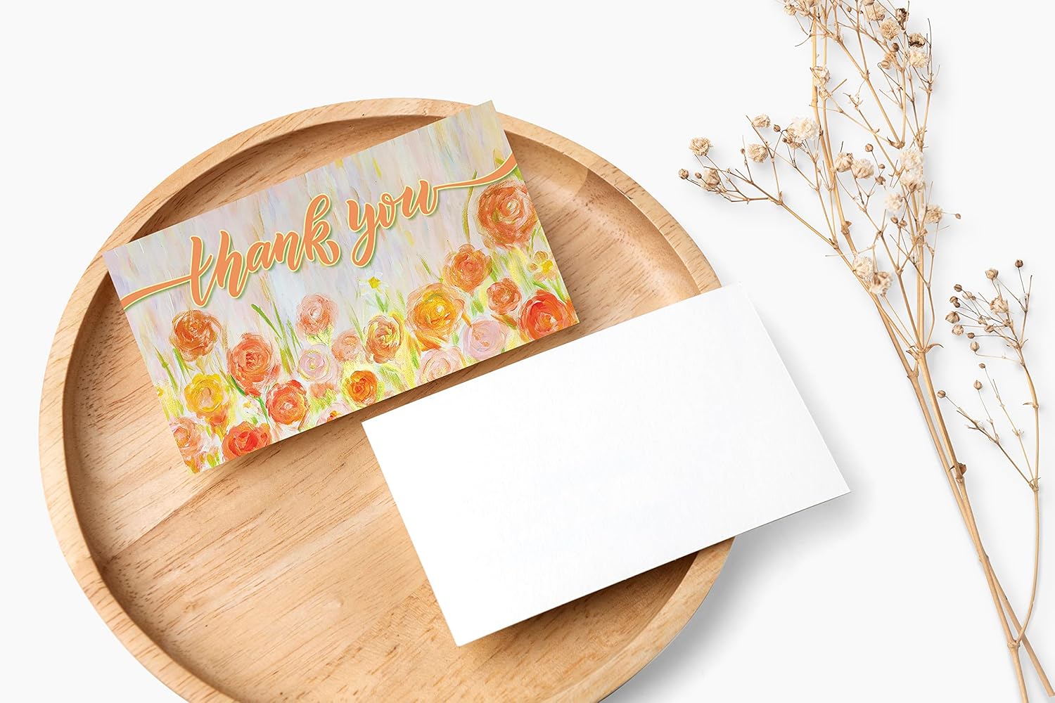 Thank You Cards (2" x 3.5") - Blank Back For Personalized Messages or Notes - Package Inserts - Perfect for Small Business Online Sellers - Ecommerce Business - Etsy, Ebay, Poshmark or Shopify (Flowers, 500)