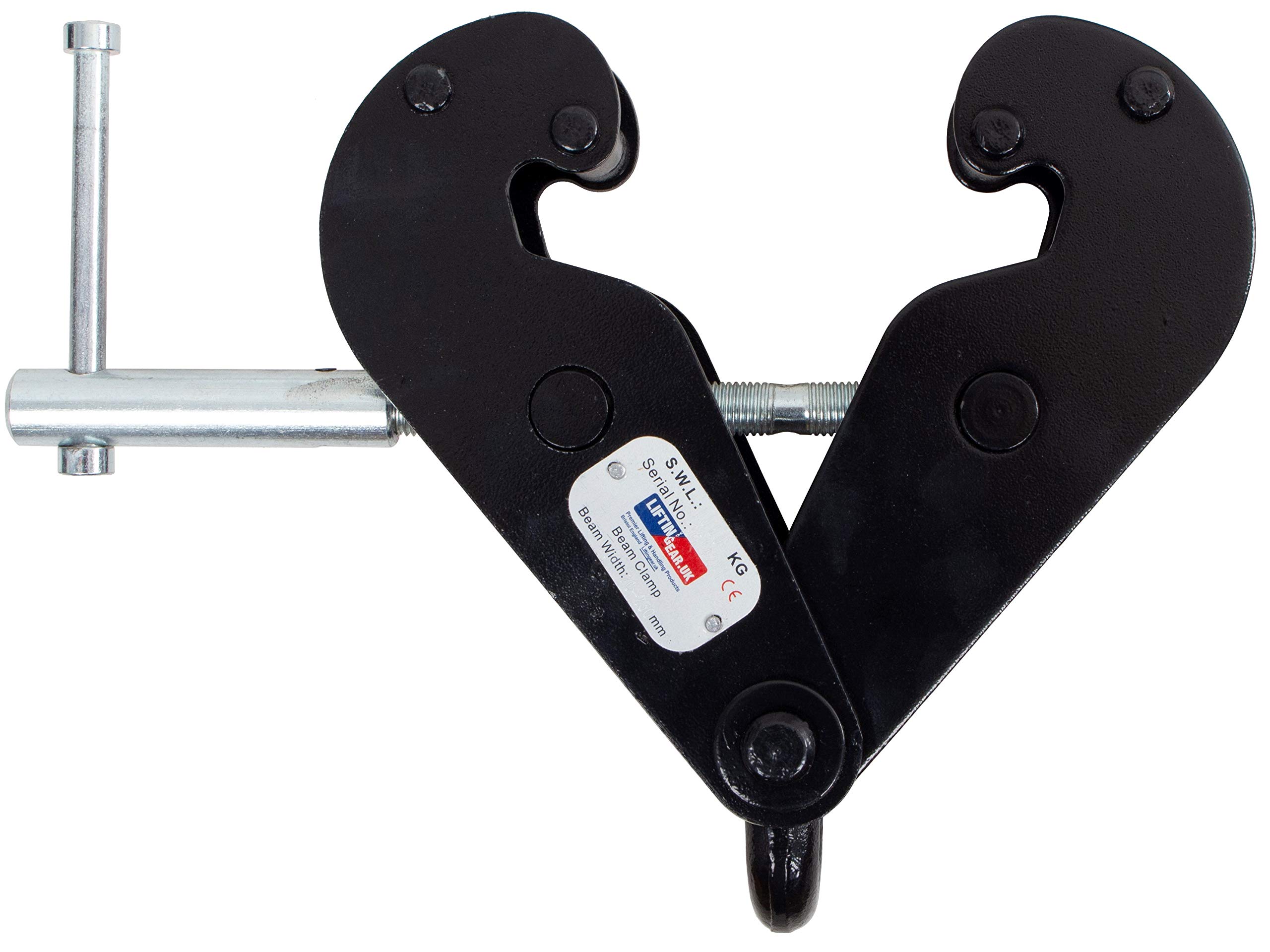LiftinGear 5 Tonne Adjustable Width Beam Girder Clamp With Pivoting eye